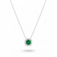 Halskette Casciola Gioielli Dame SMERALDO in Weißgold Smeraldo COSM060